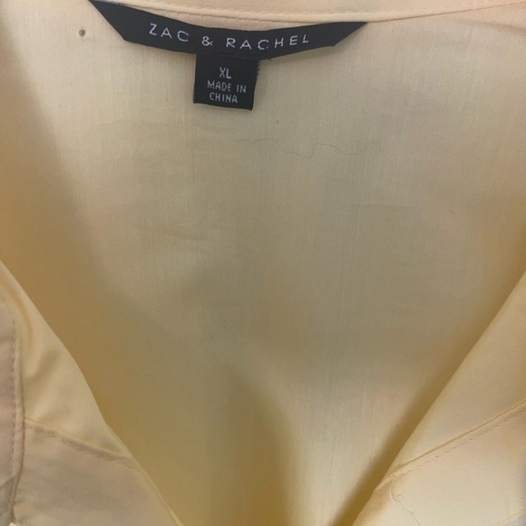 Zac & Rachel Ladies yellow blouse size L - Picture 2 of 2